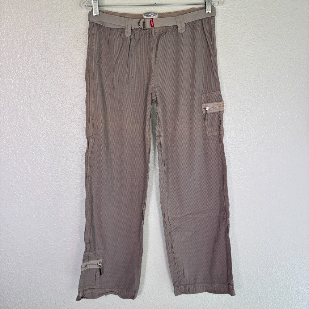 Hard Tail Forever Y2K Pants Womens Small Cargo Belted Utility Wide Leg Vintage